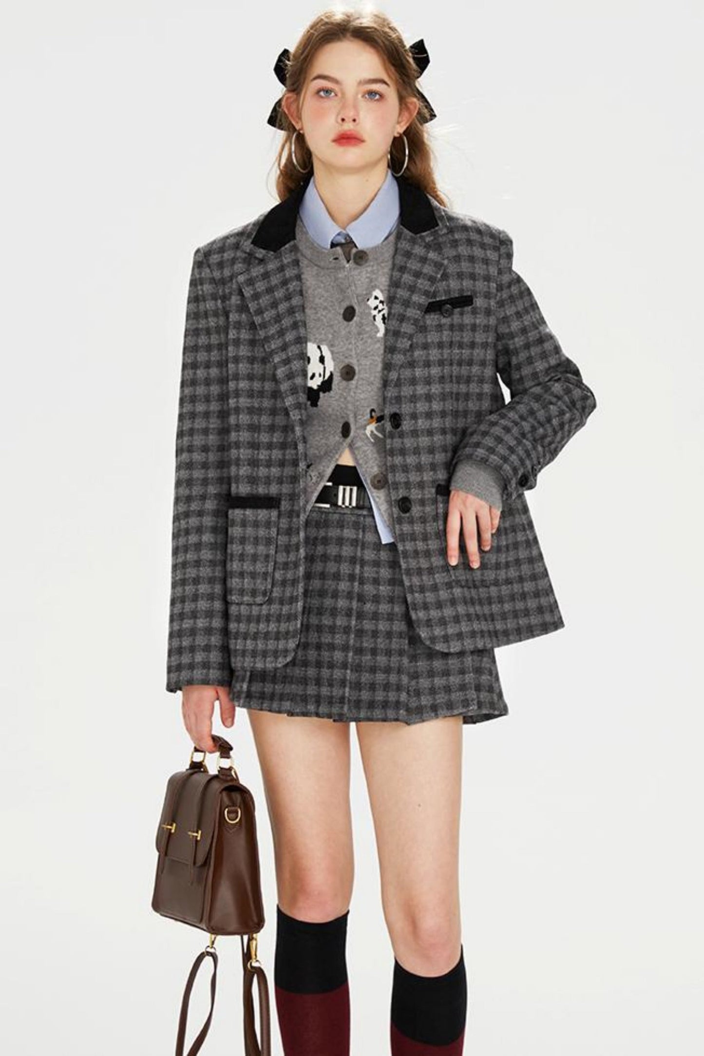 Half-Skirt Jacket and Setup Retro Tartan