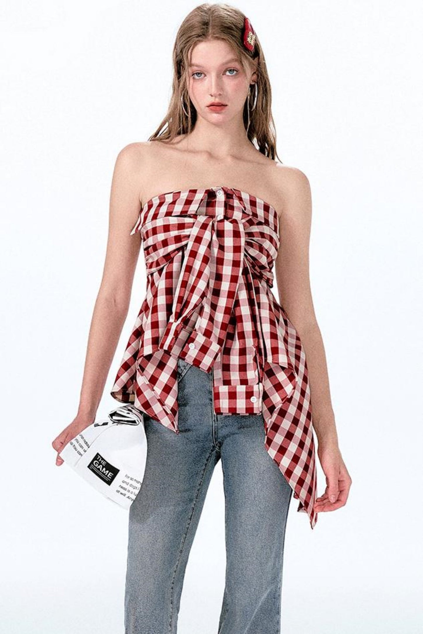 Mint Red Vintage Shoulder Top One