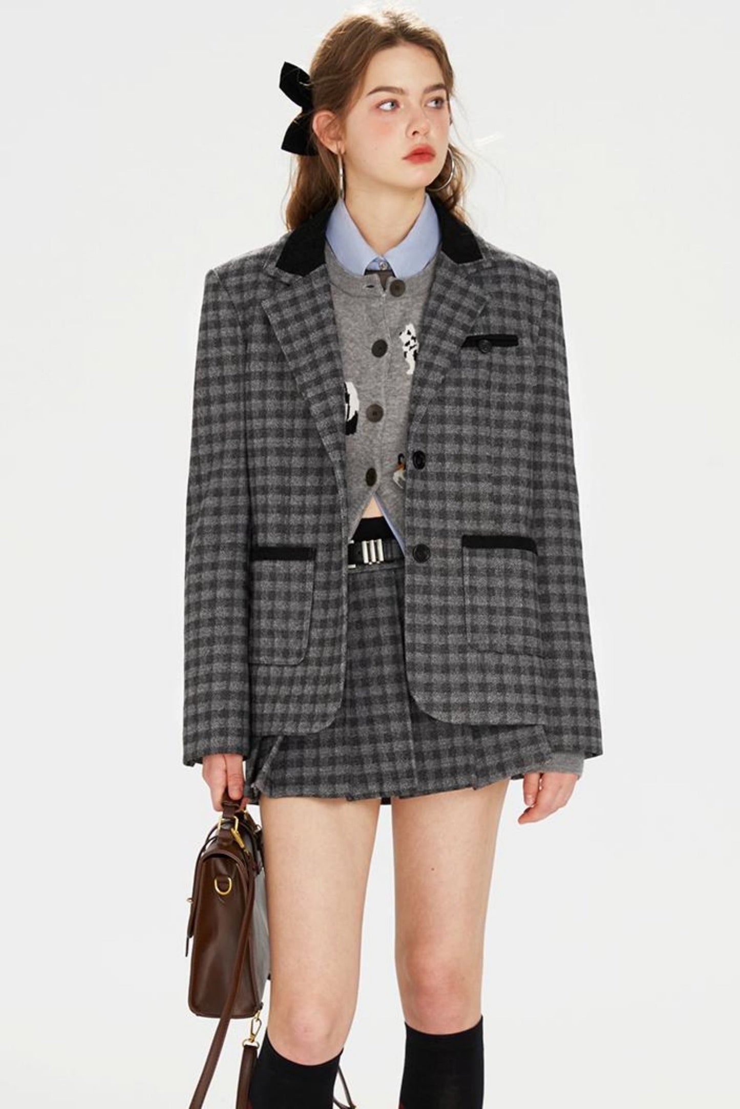 Half-Skirt Jacket and Setup Retro Tartan