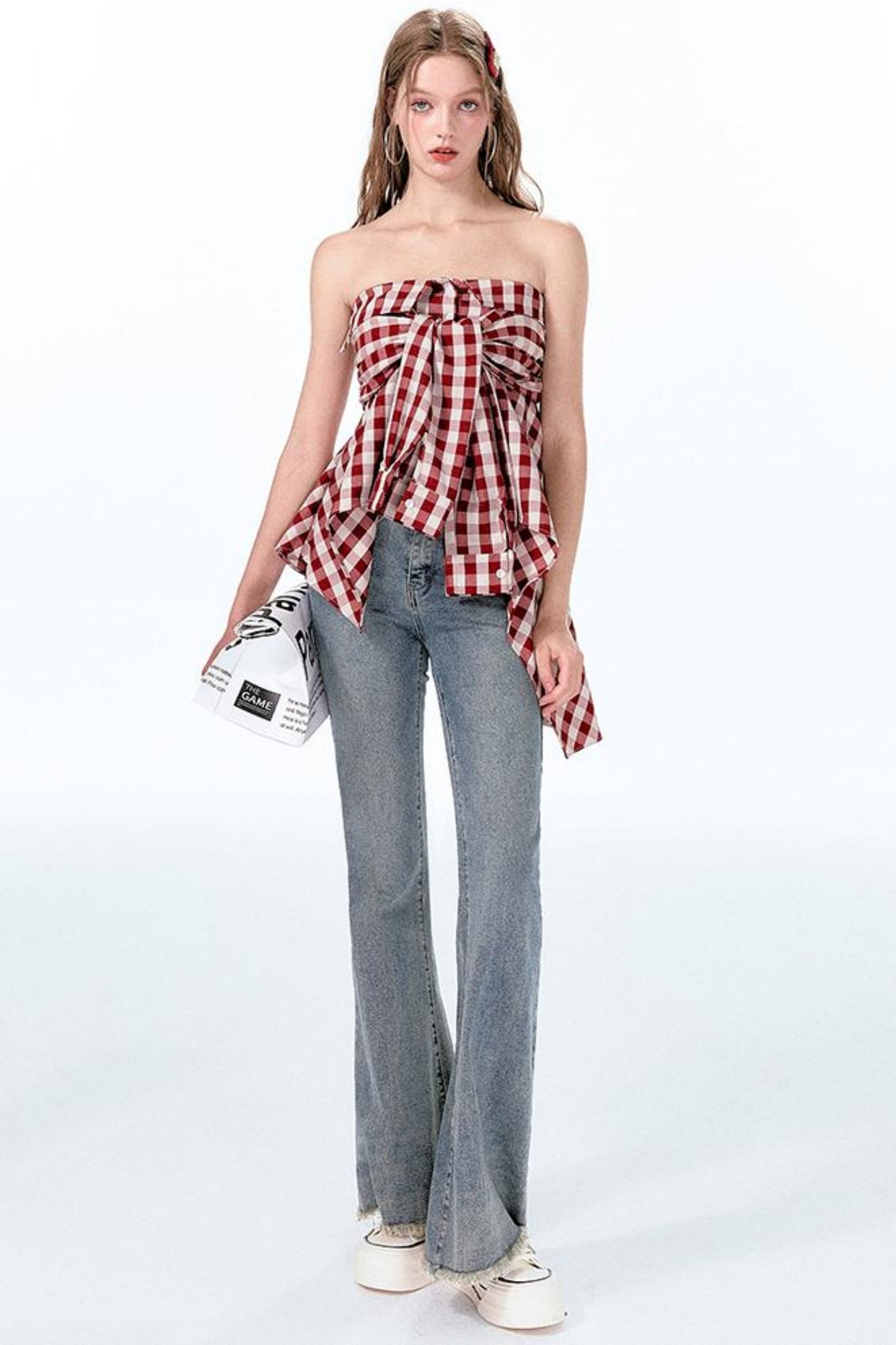 Mint Red Vintage Shoulder Top One
