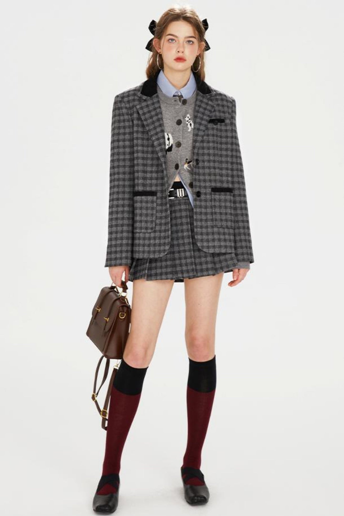 Half-Skirt Jacket and Setup Retro Tartan