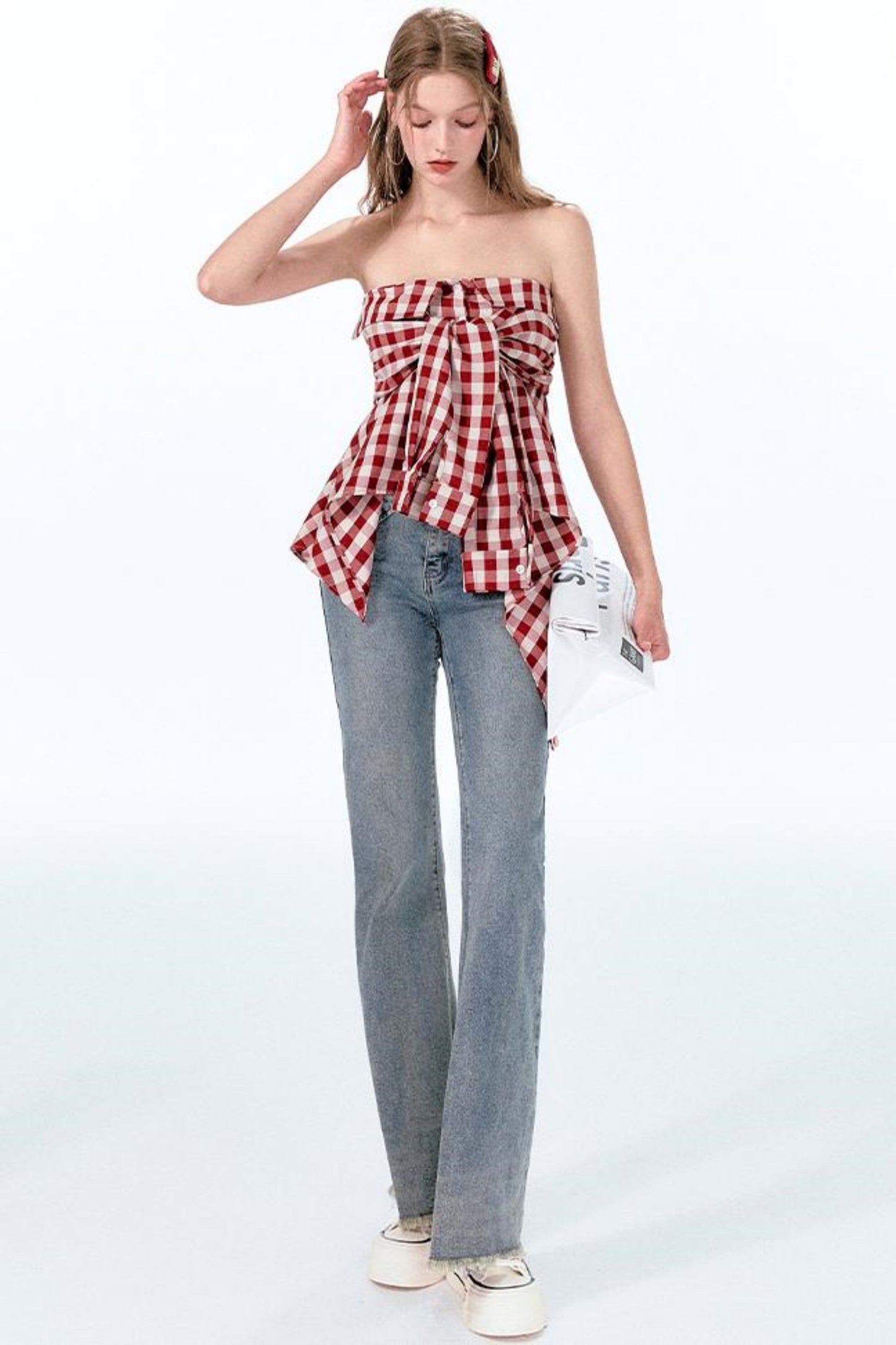 Mint Red Vintage Shoulder Top One