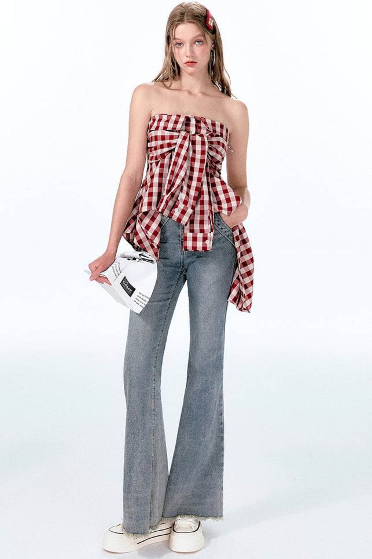 Mint Red Vintage Shoulder Top One
