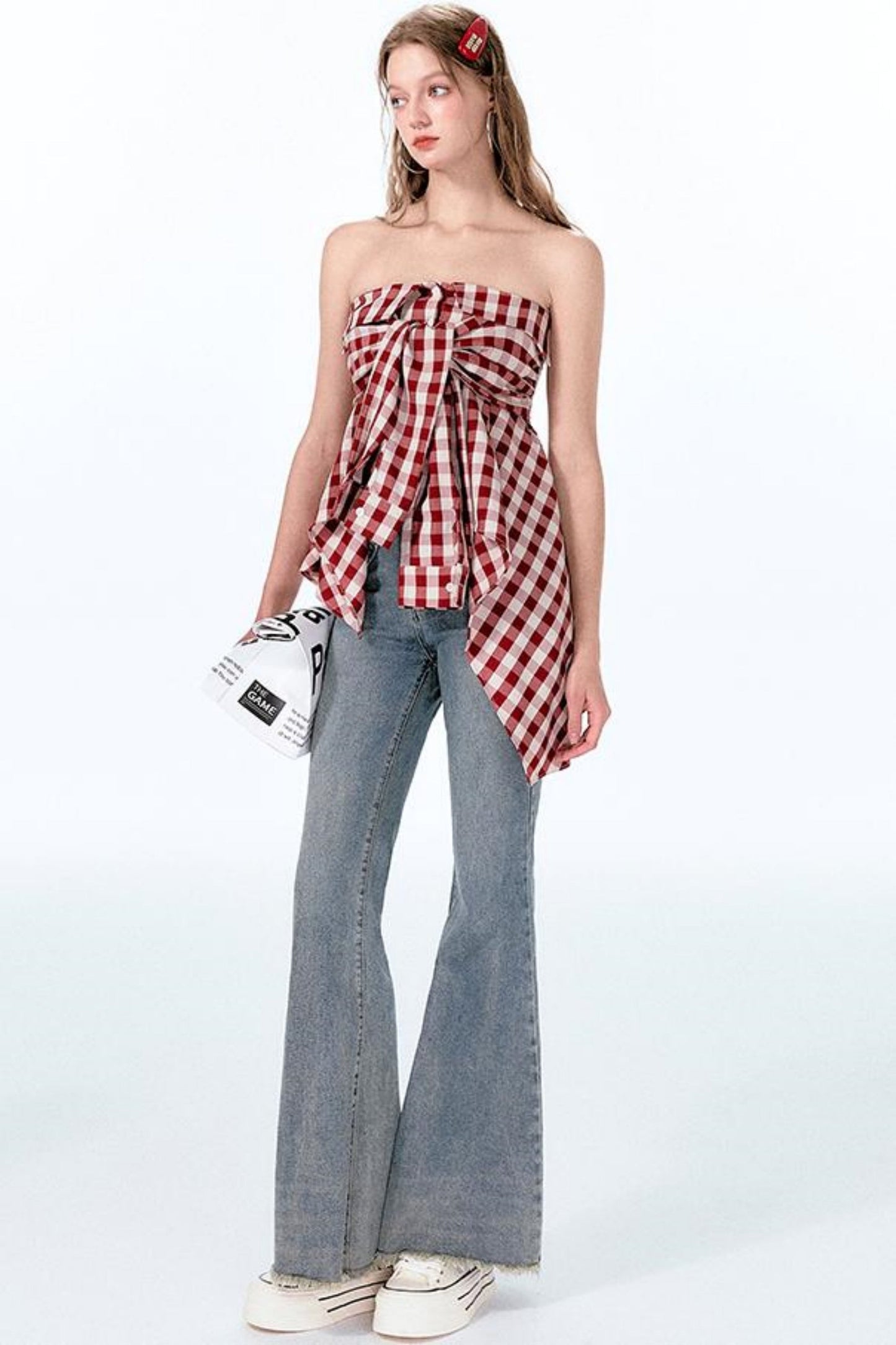 Mint Red Vintage Shoulder Top One