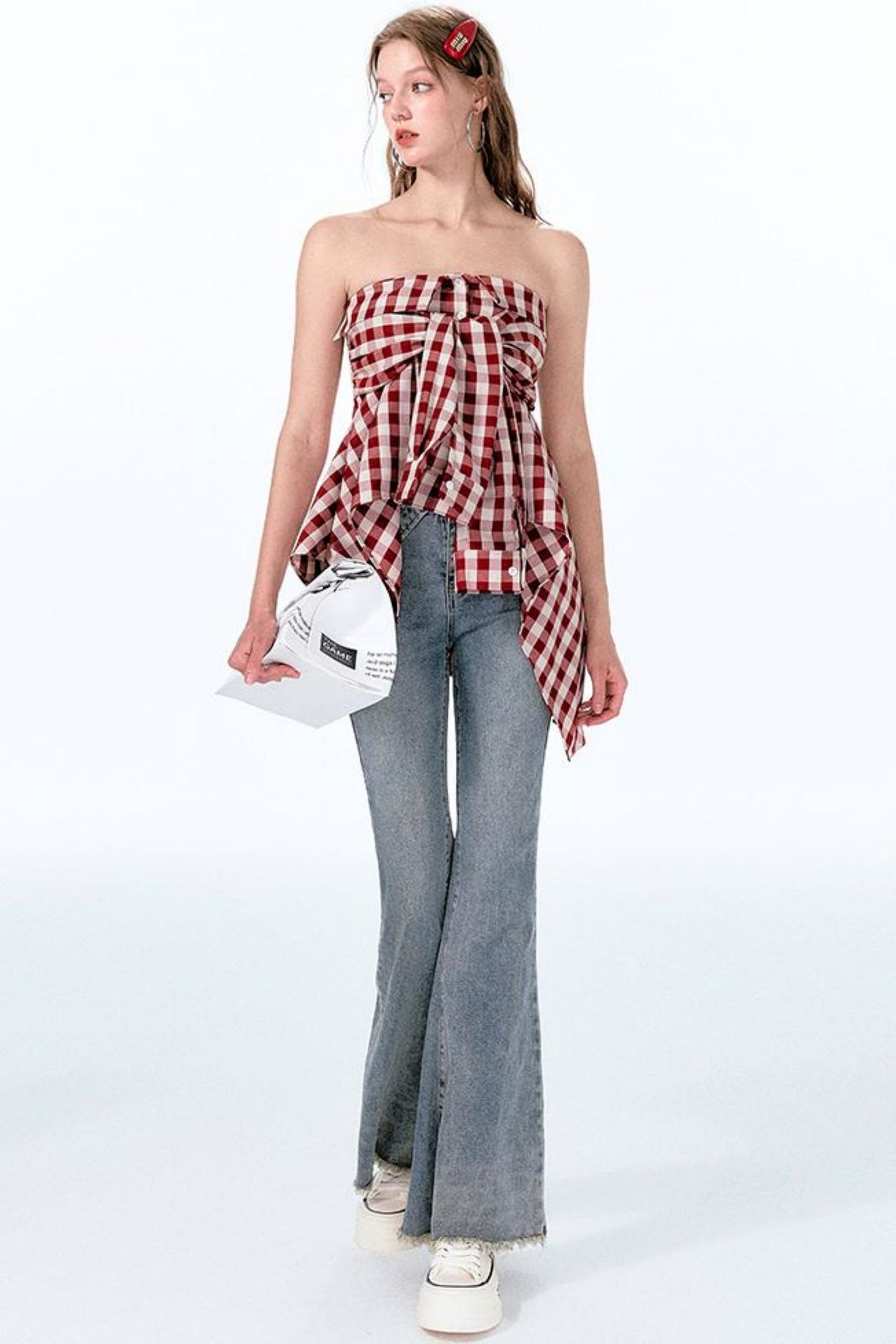 Mint Red Vintage Shoulder Top One