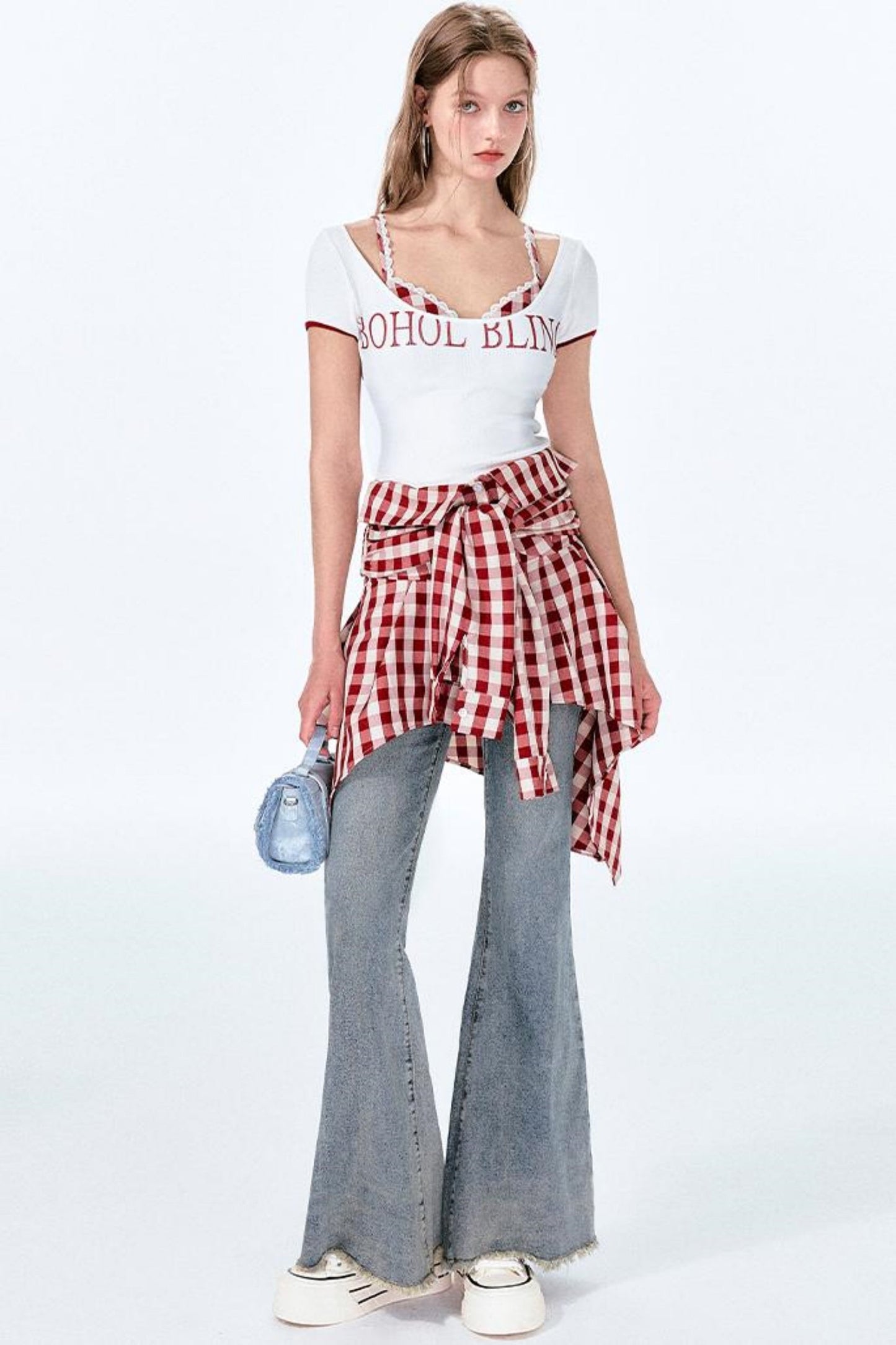 Mint Red Vintage Shoulder Top One