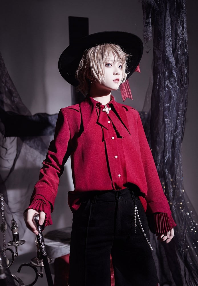 Pointed Ouji Red Collar Shirt Prince