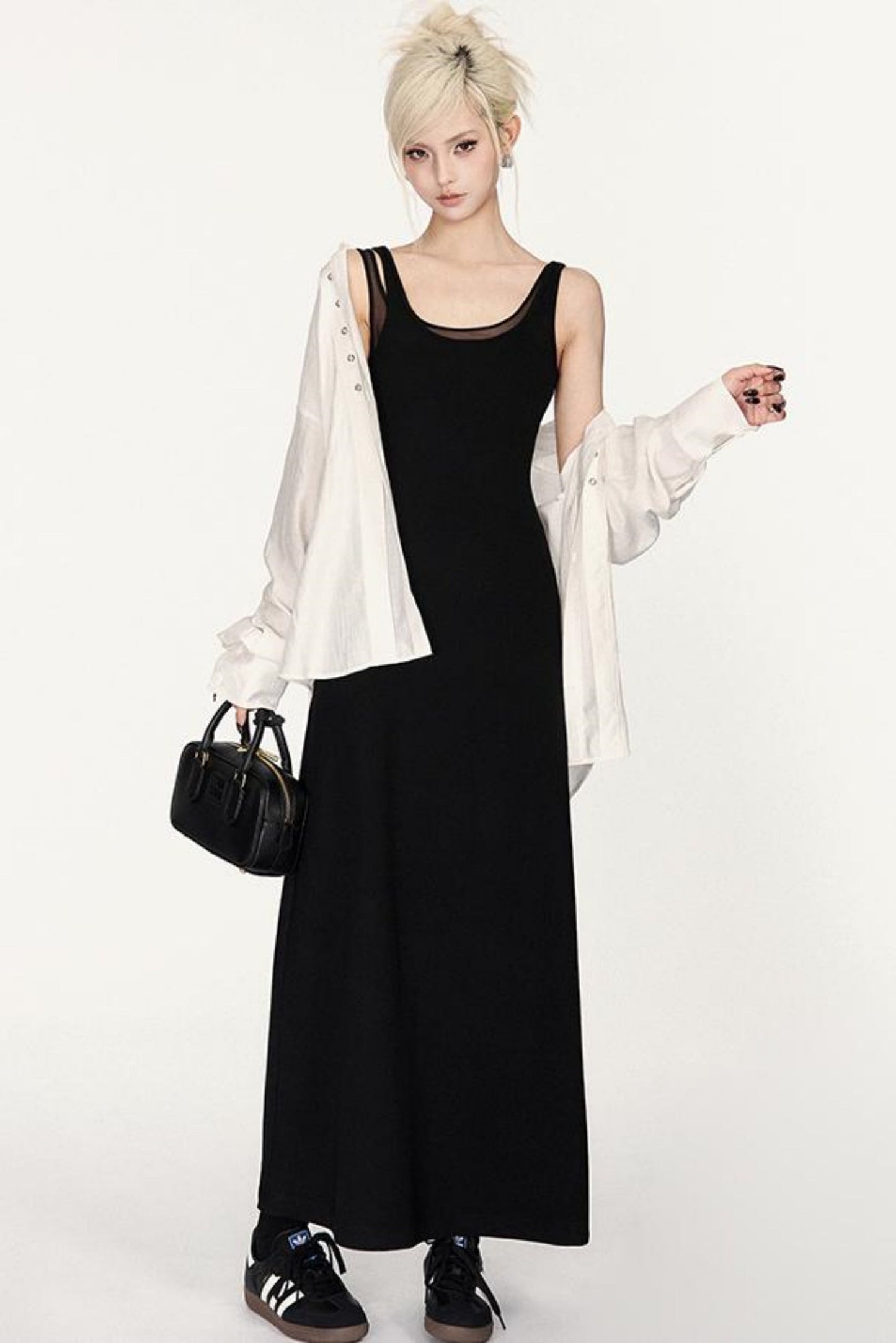 Dress Asymmetrical U-Neck