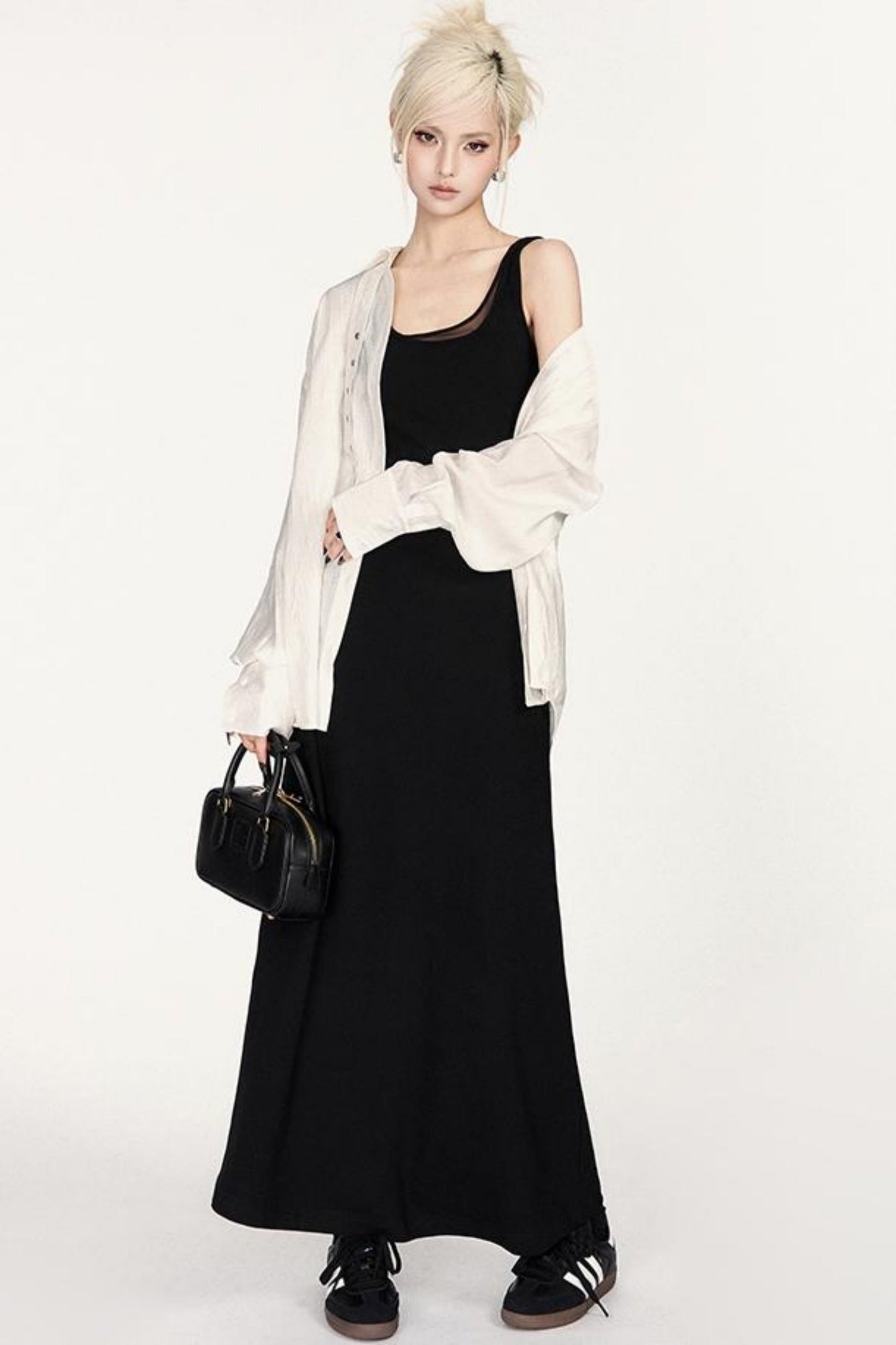 Dress Asymmetrical U-Neck