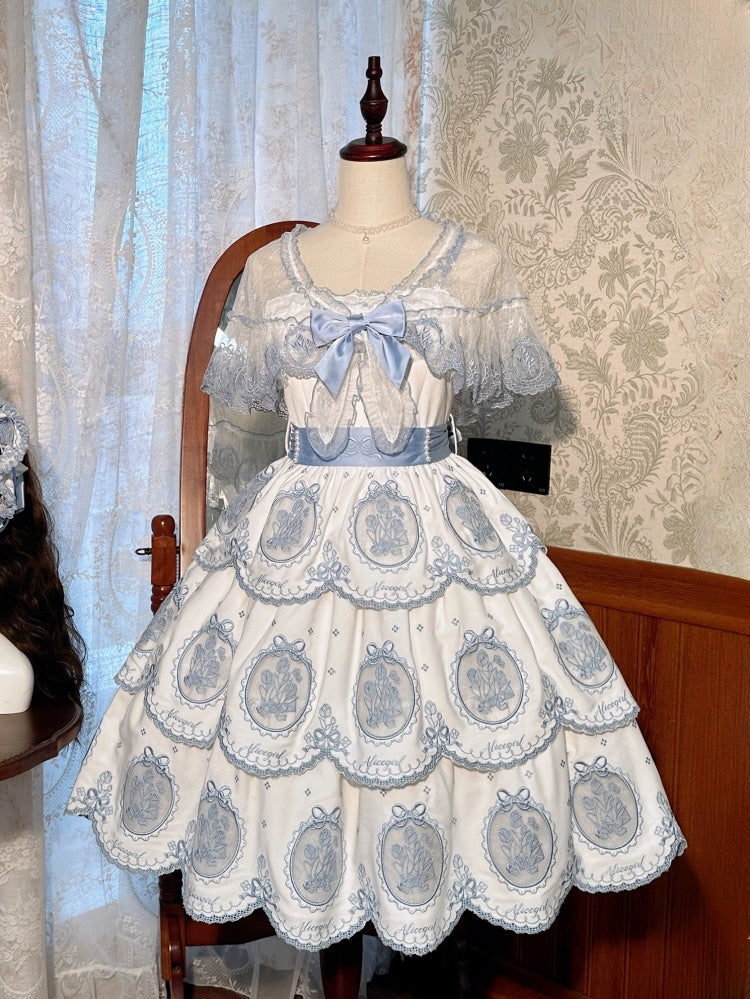 Rosa / Blau / Schwarz / Gold Schal Tulpensaum