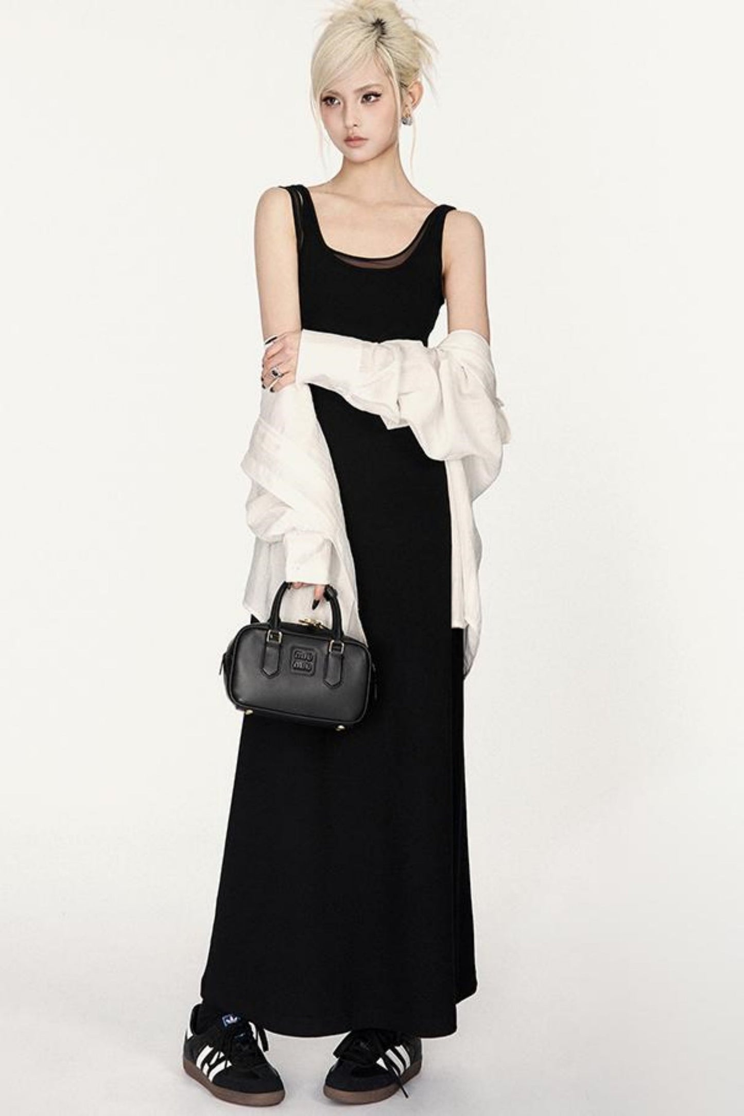 Dress Asymmetrical U-Neck