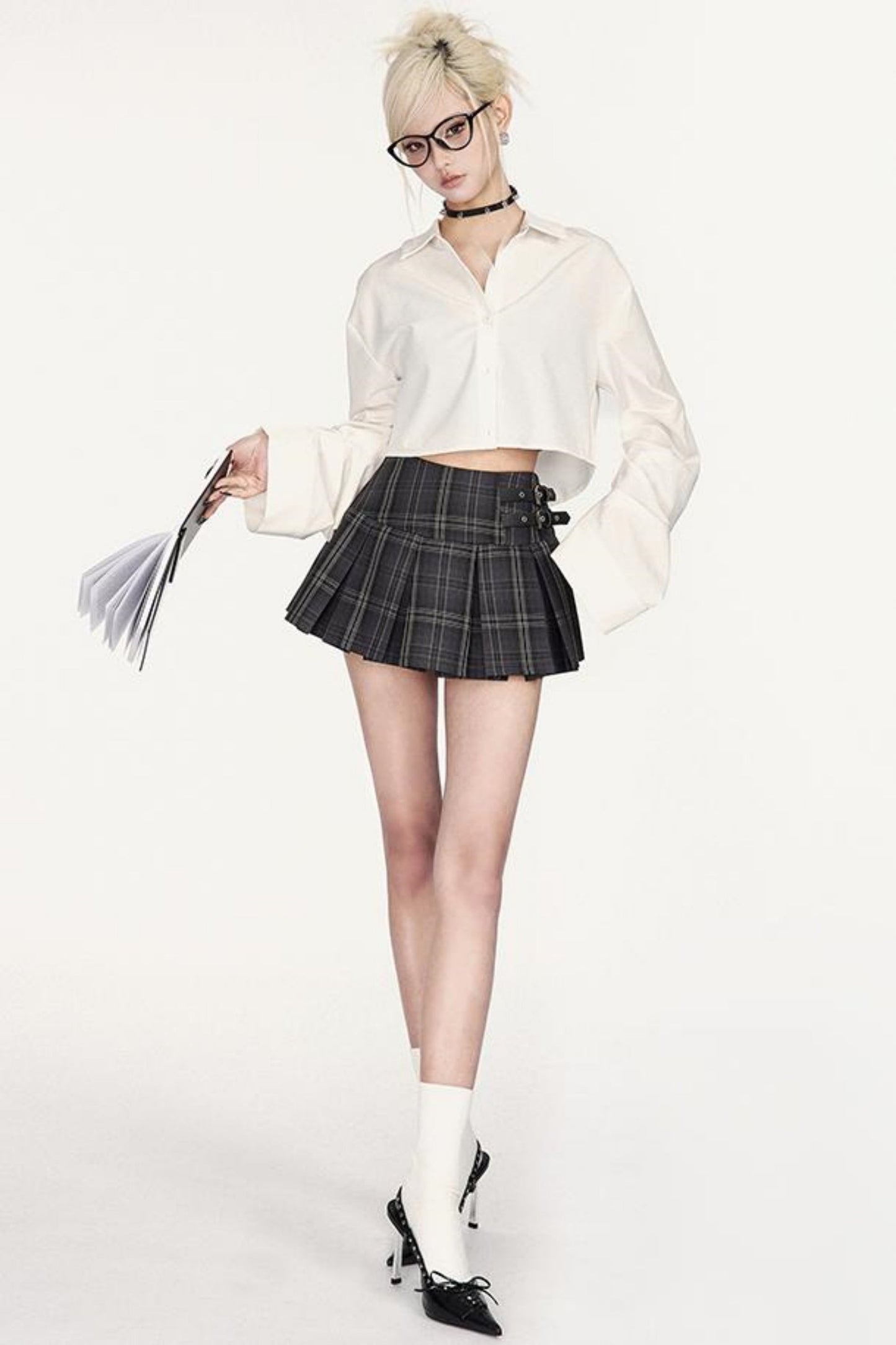 Shirt Girl White Academy Y2K Style