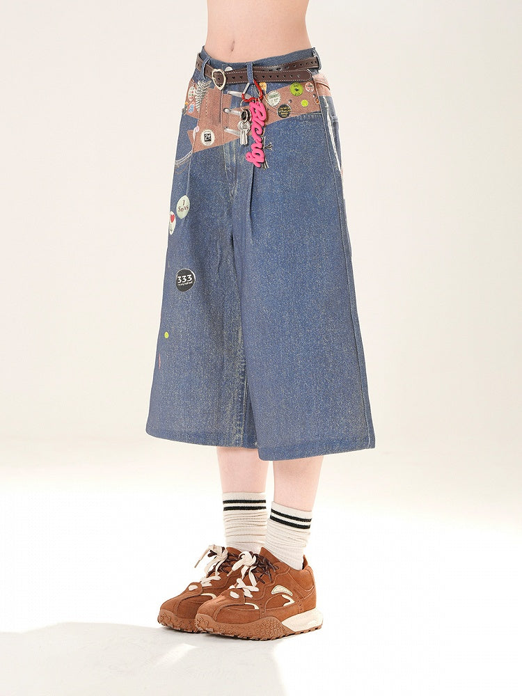 Blue Low Waist Straight-leg Jeans