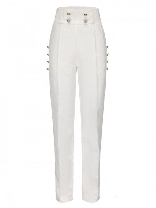 Taille Lolita Hose Ouji Stil Weiß Prinz Hohe