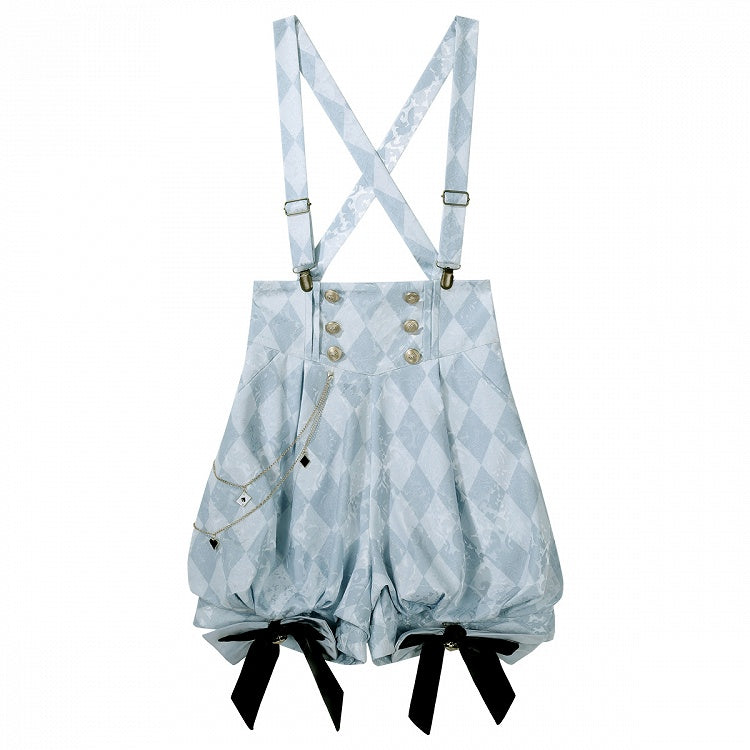 + Ouji Lolita Vibes Blue Alice in Shirt Outfit - White Wonderland
