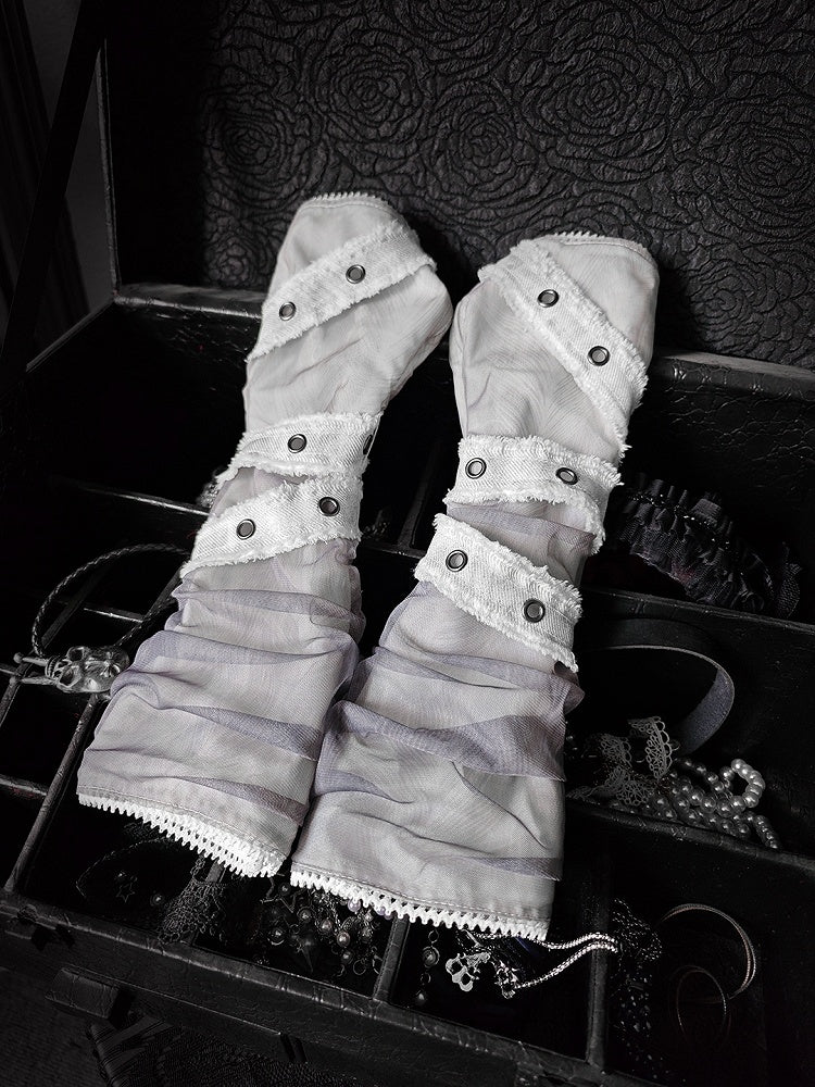 / Gray Black Gloves
