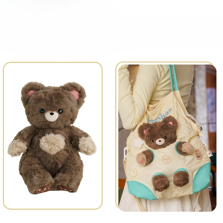 Options 2 YellowGreen Design Detachable Plushie Bag With Cut-out Crossbody