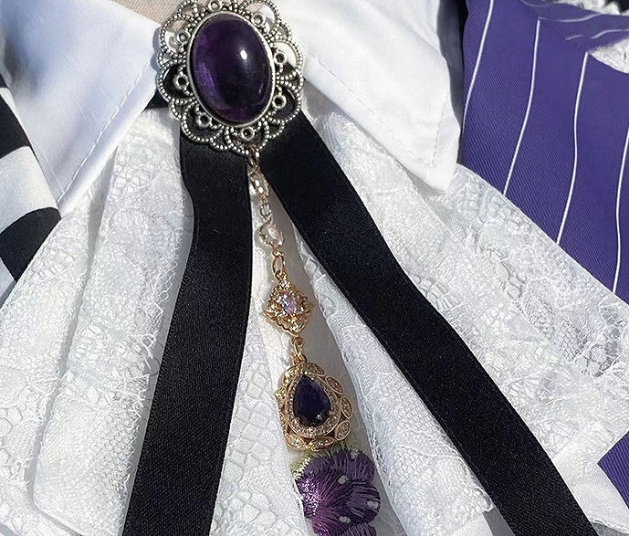 Bavaria / Set Blazer Cropped Top Full Skirt Corset Lolita Outfit - Style Waistcoat Purple Octoberfest