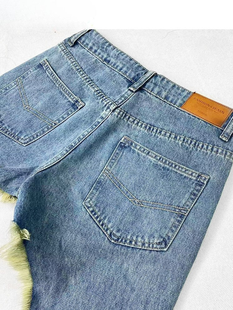 Warmers + Blue Print Hem Shorts Glamorous Pattern Bittersweet Asymmetrical Star Set- Plaid Applique Skirt Leg Cross