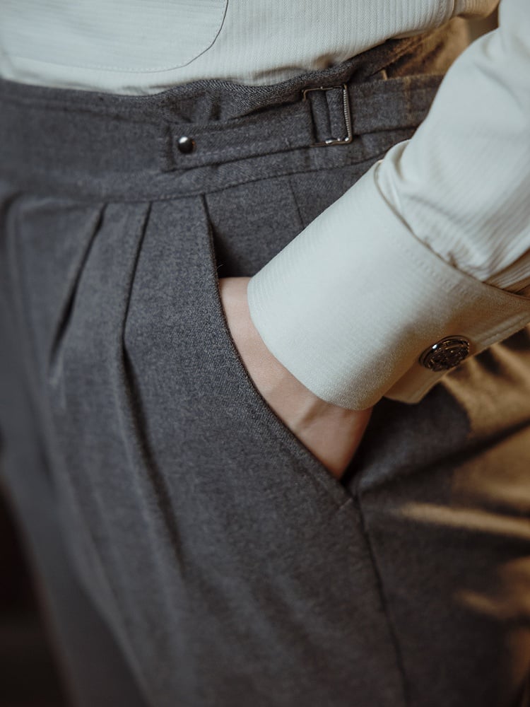 for Male Steampunk Dark Pants Gray