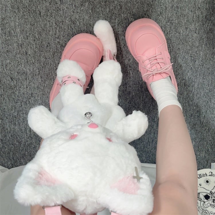 ホワイトスイートキティぬいぐるみバックパックバッグ