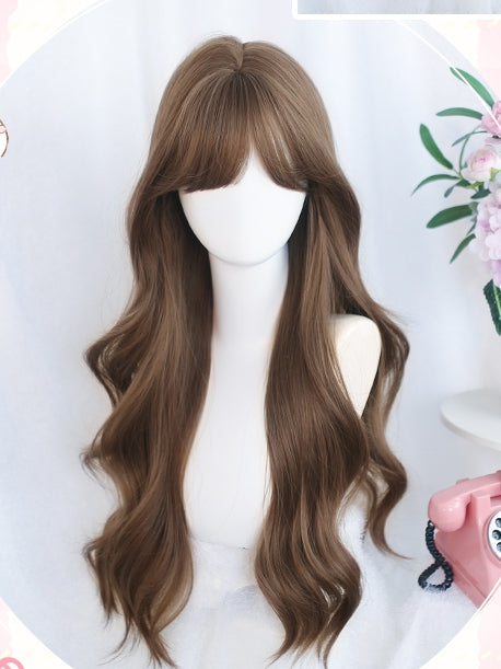 60-70cm Hair Wig Wavy Long Brown