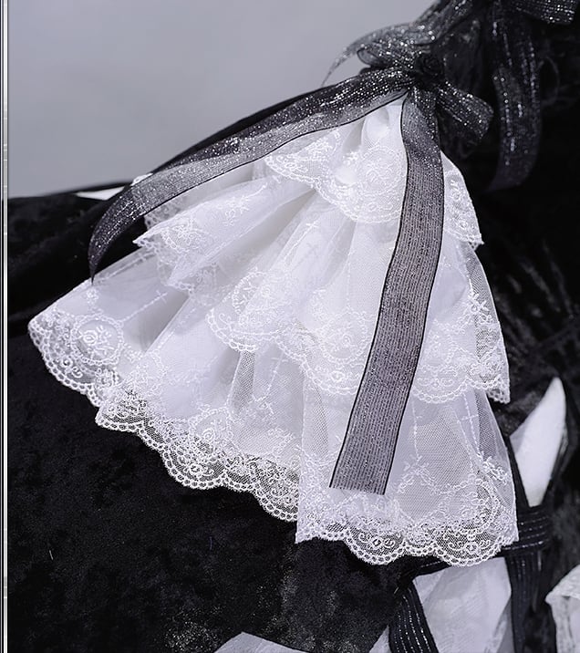 Rozen Maiden Mercury Lamp Black and White Dress Lolita-Style Cosplay Costume