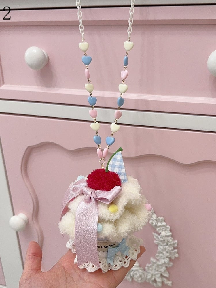 Necklace Beaded Options 5 Pendant Plush Cake