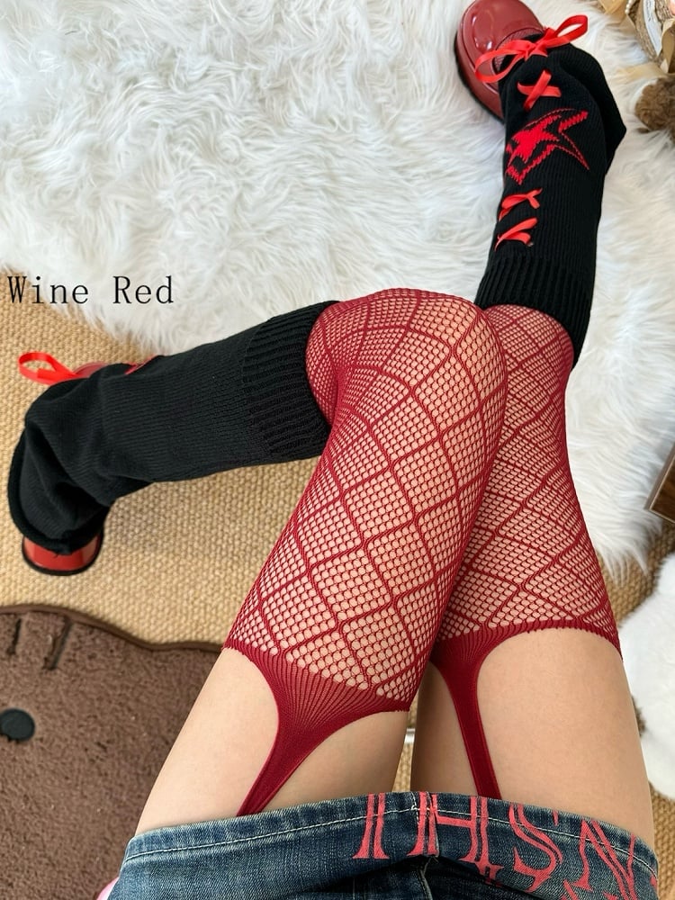 Stockings 5 Fashion Options Diamond Gyaru Pattern Color Suspender