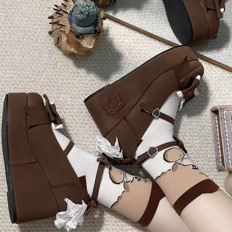 Schuhe Back Mary Multi-Tiered - Jane Plateau Lolita Lace