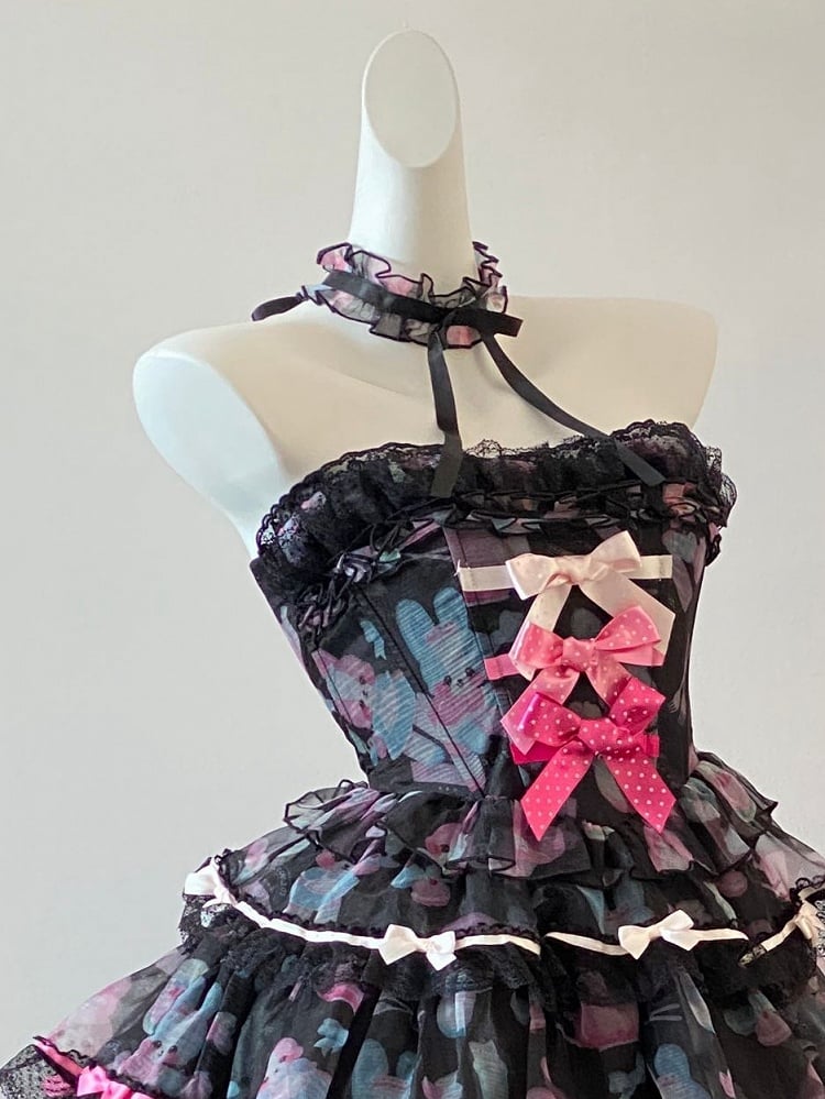 Rosa / Blau / Schwarz Choker
