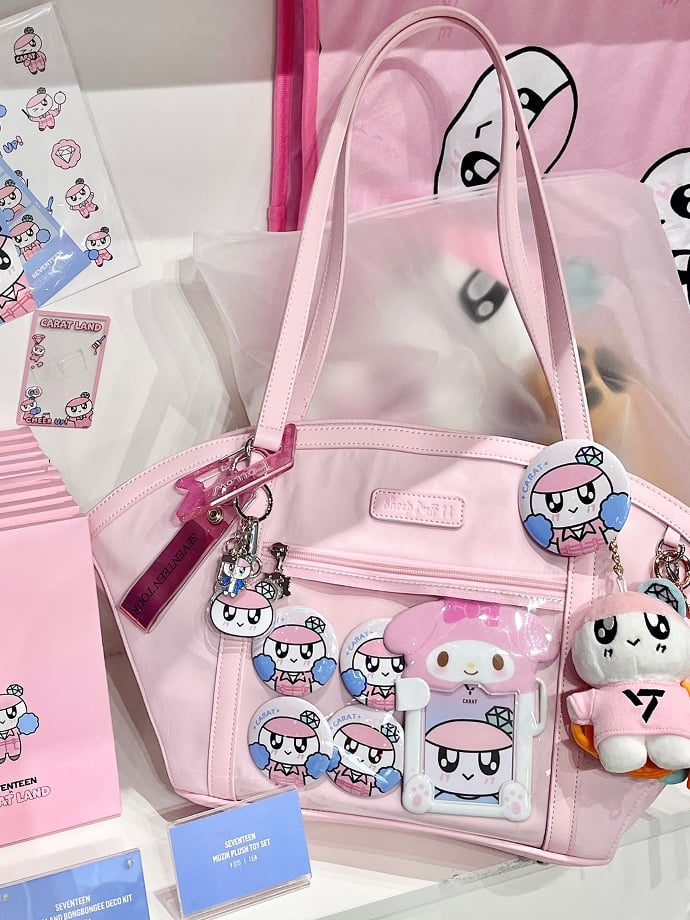 Bag Pink Shoulder Ita Fan-shaped
