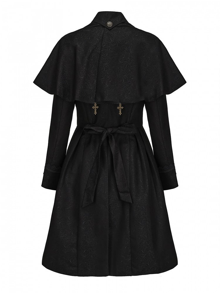 Coat Lolita Detachable Ouji Cape Aristocrat Design Vintage Fashion Black