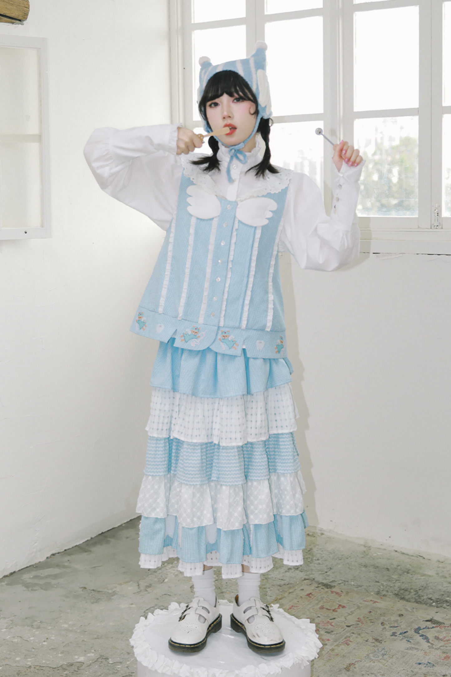 Peach Blue Fairy Neighborhood👼 Island Vest Angel