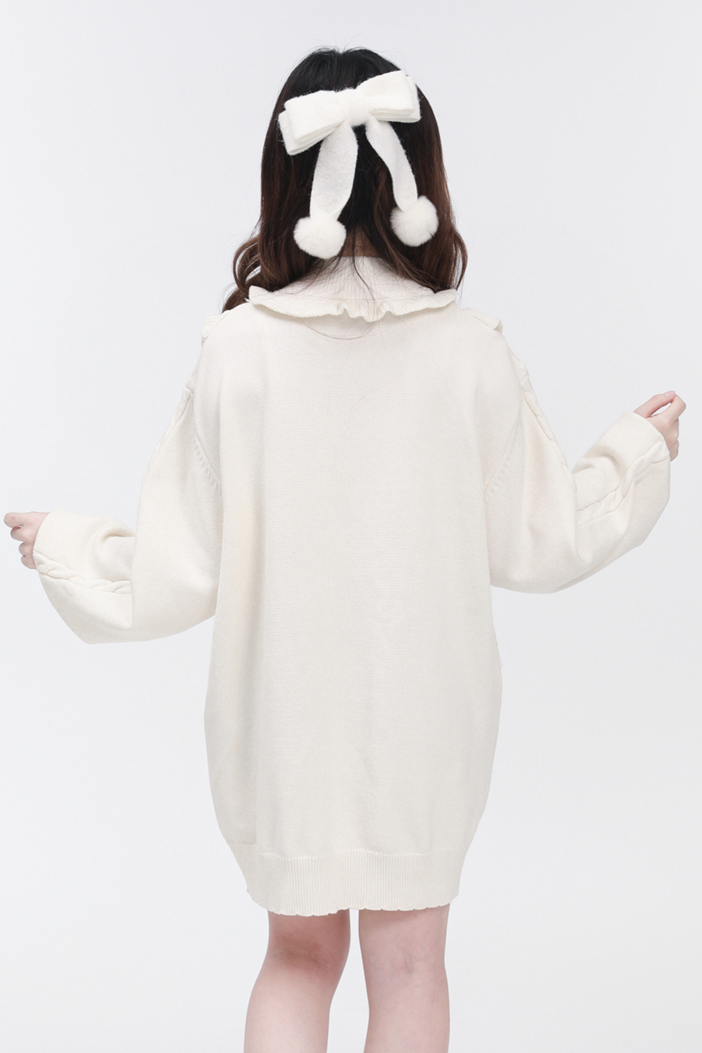 Sweater Dress Sleeve Flying Neck High