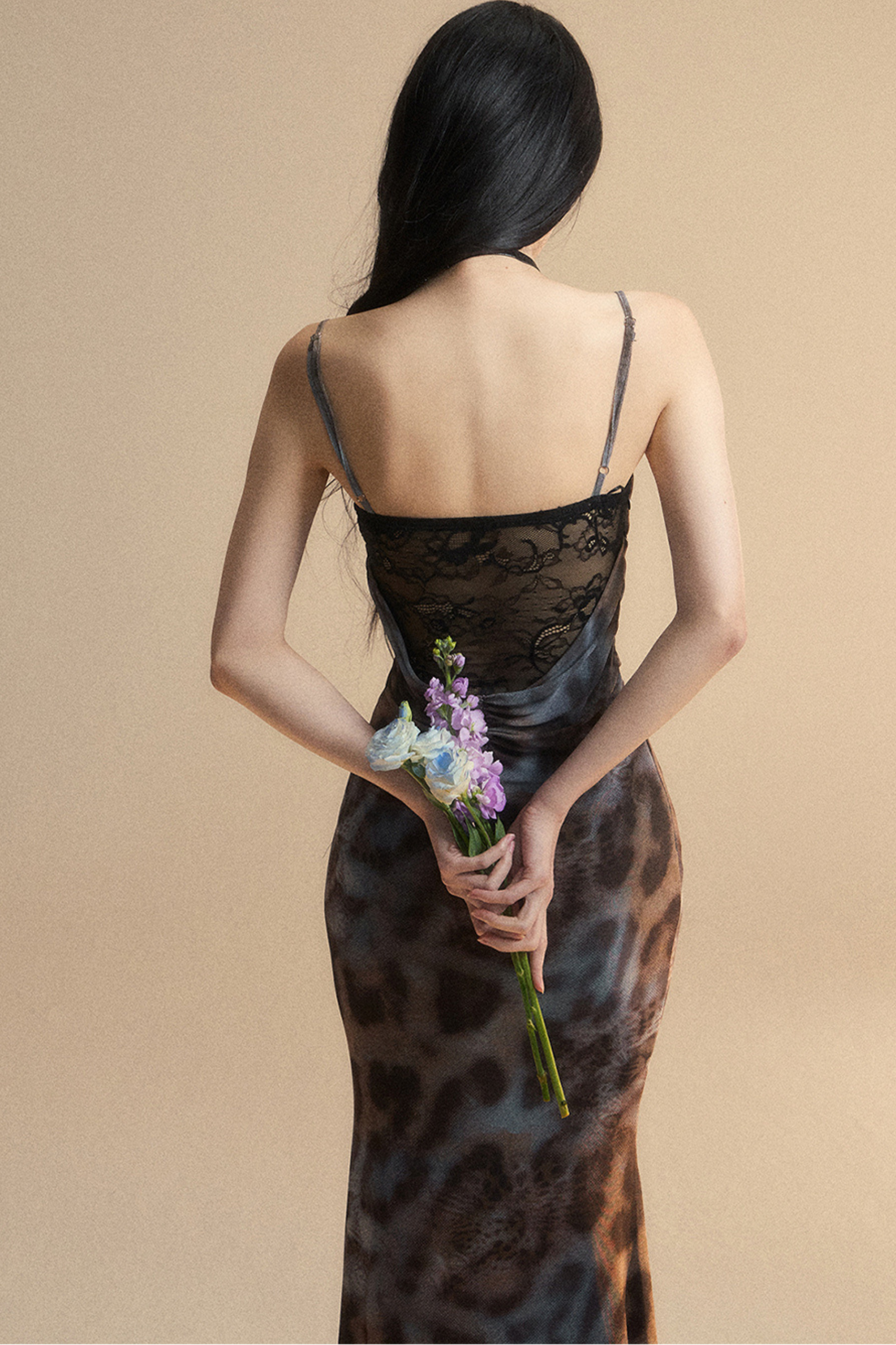 Leopard Empire Dress Lace