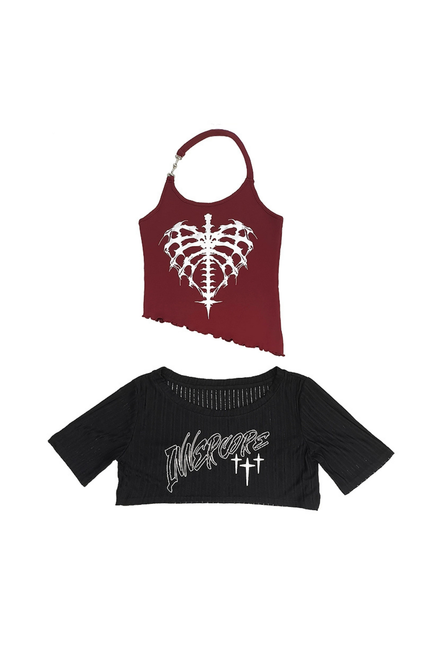Asian vest Y2K and smock skirt Light