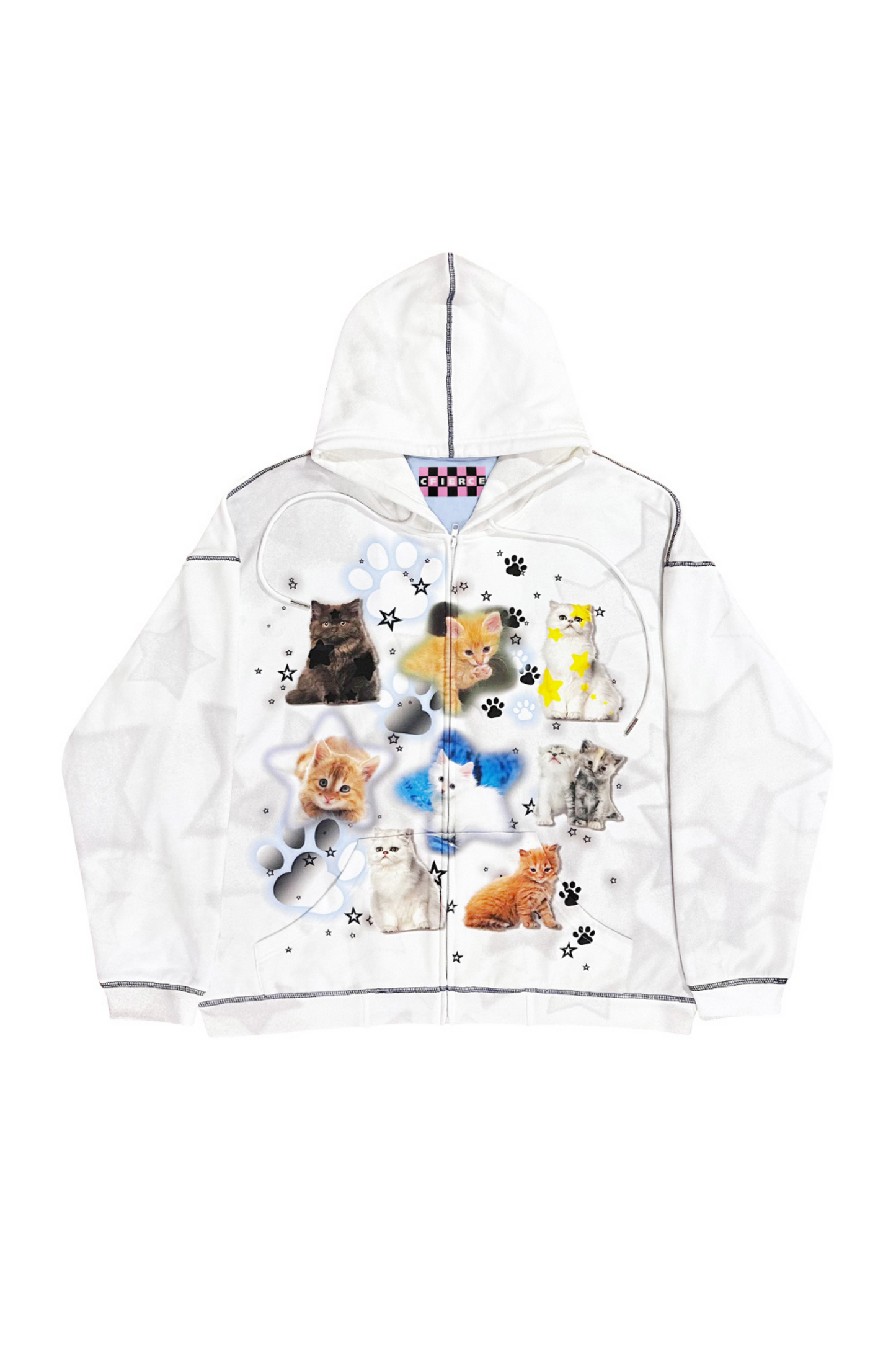 Colorful Sweatshirt Spray Cat Art