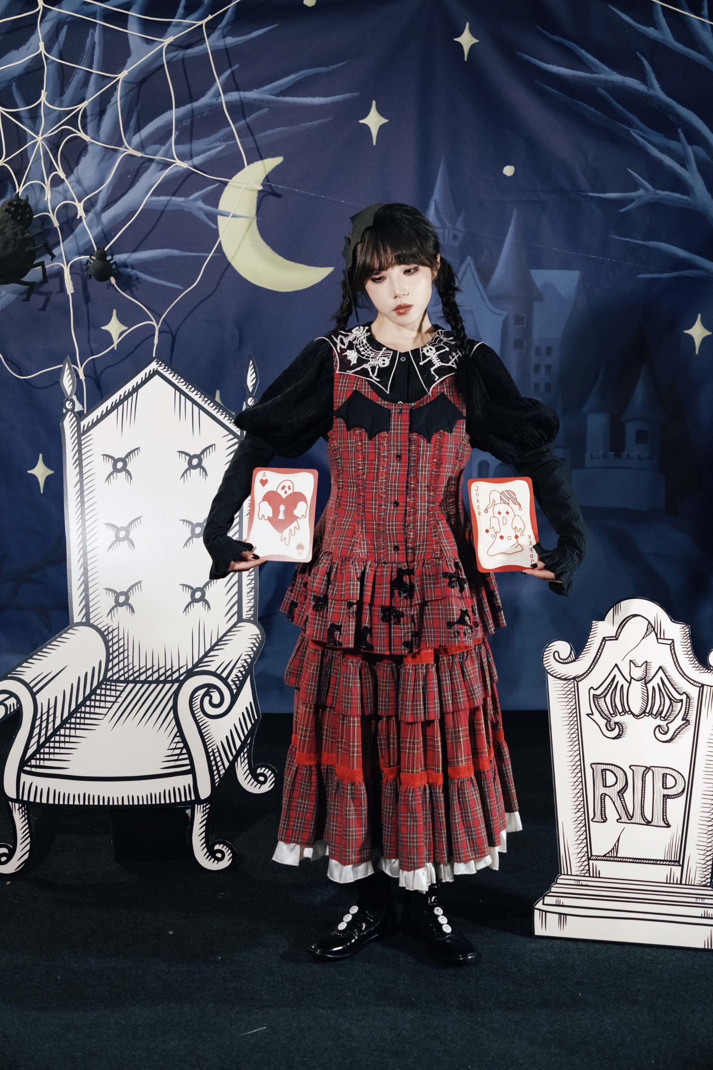Top Dracula Check Sleeveless