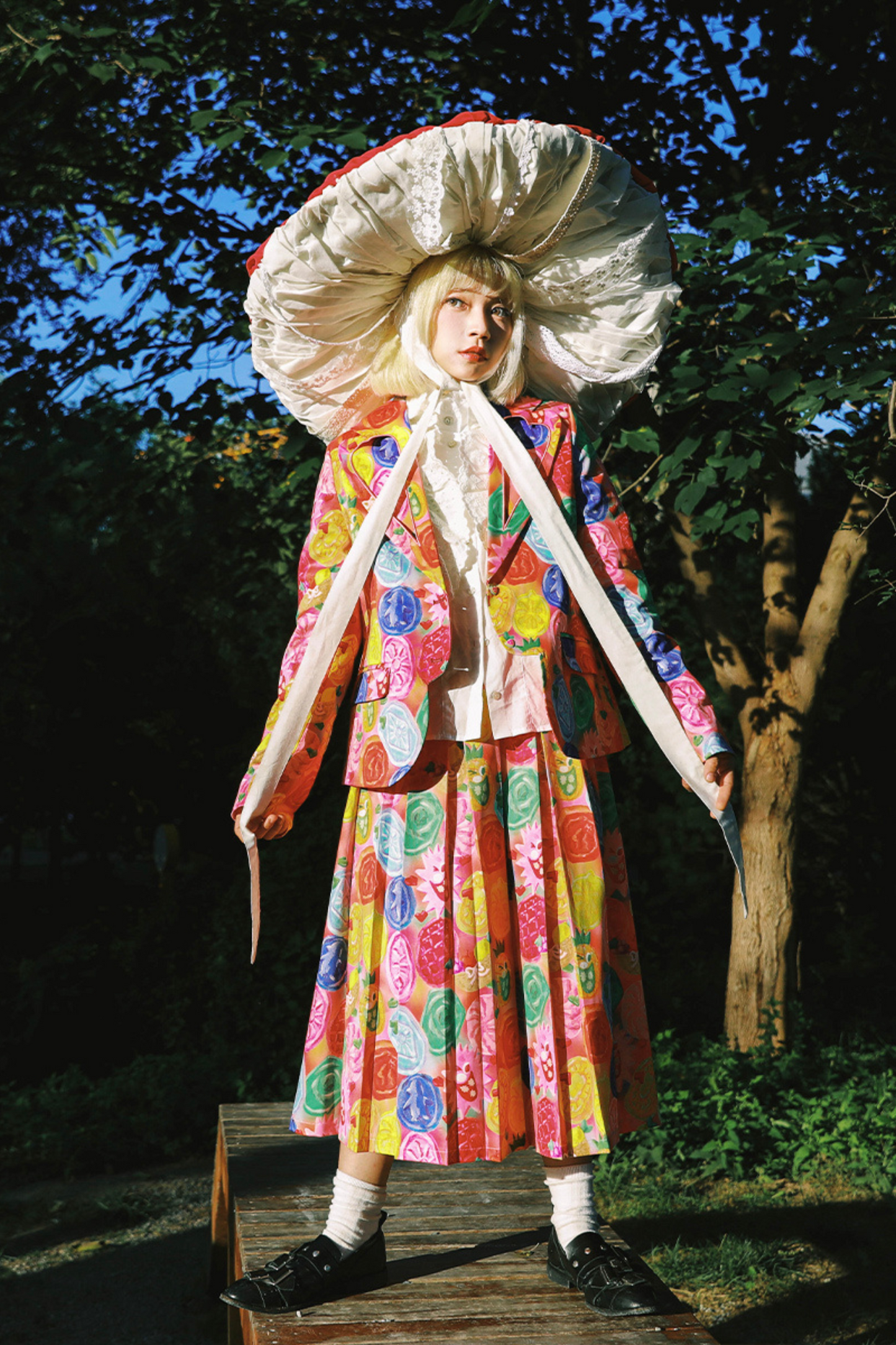 jacket y2k + collar skirt fantasy