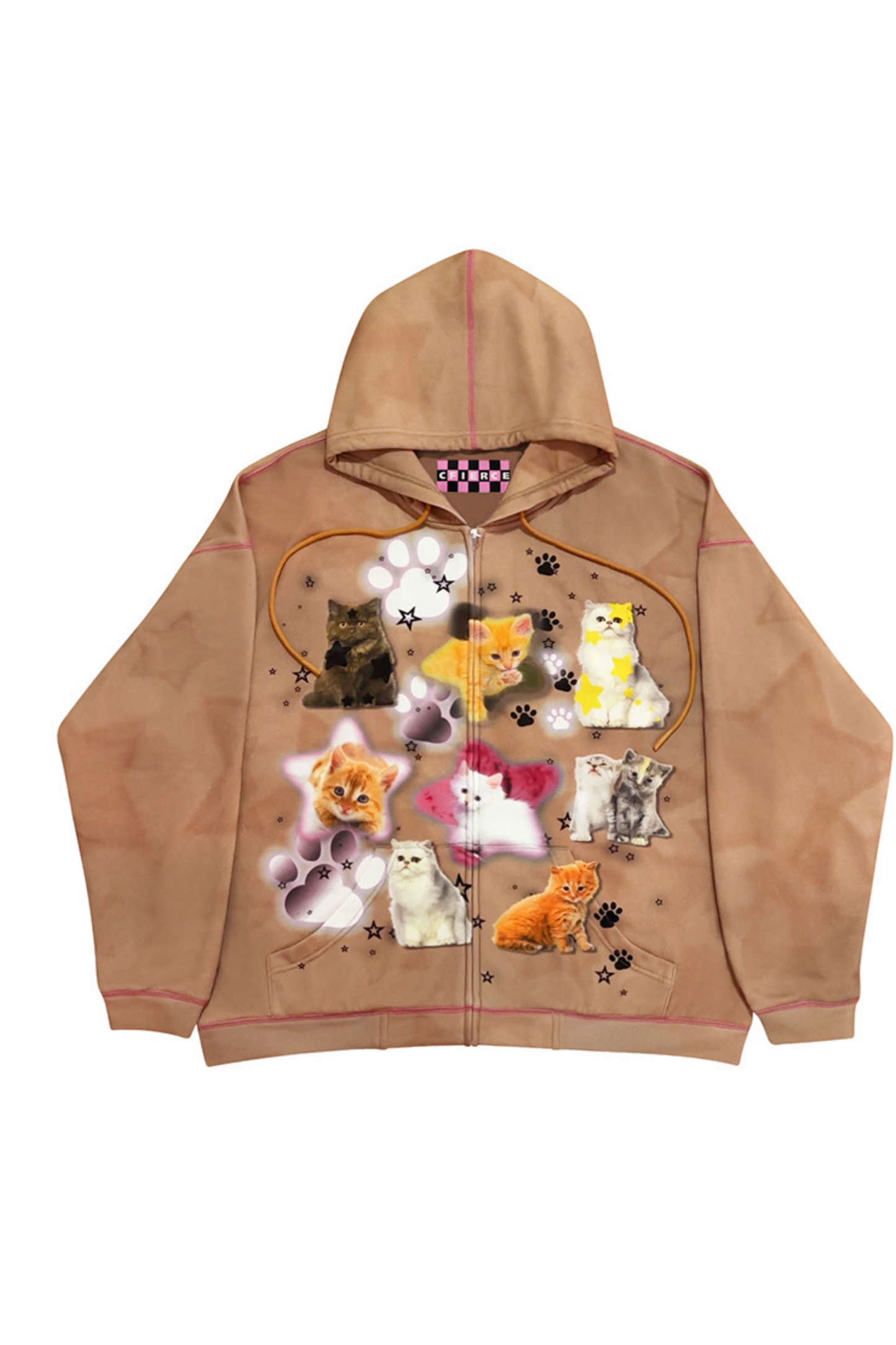 Colorful Sweatshirt Spray Cat Art