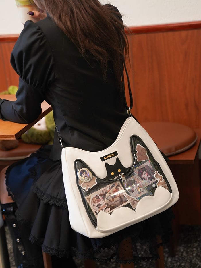 Design White Crossbody Bat Bag Ita