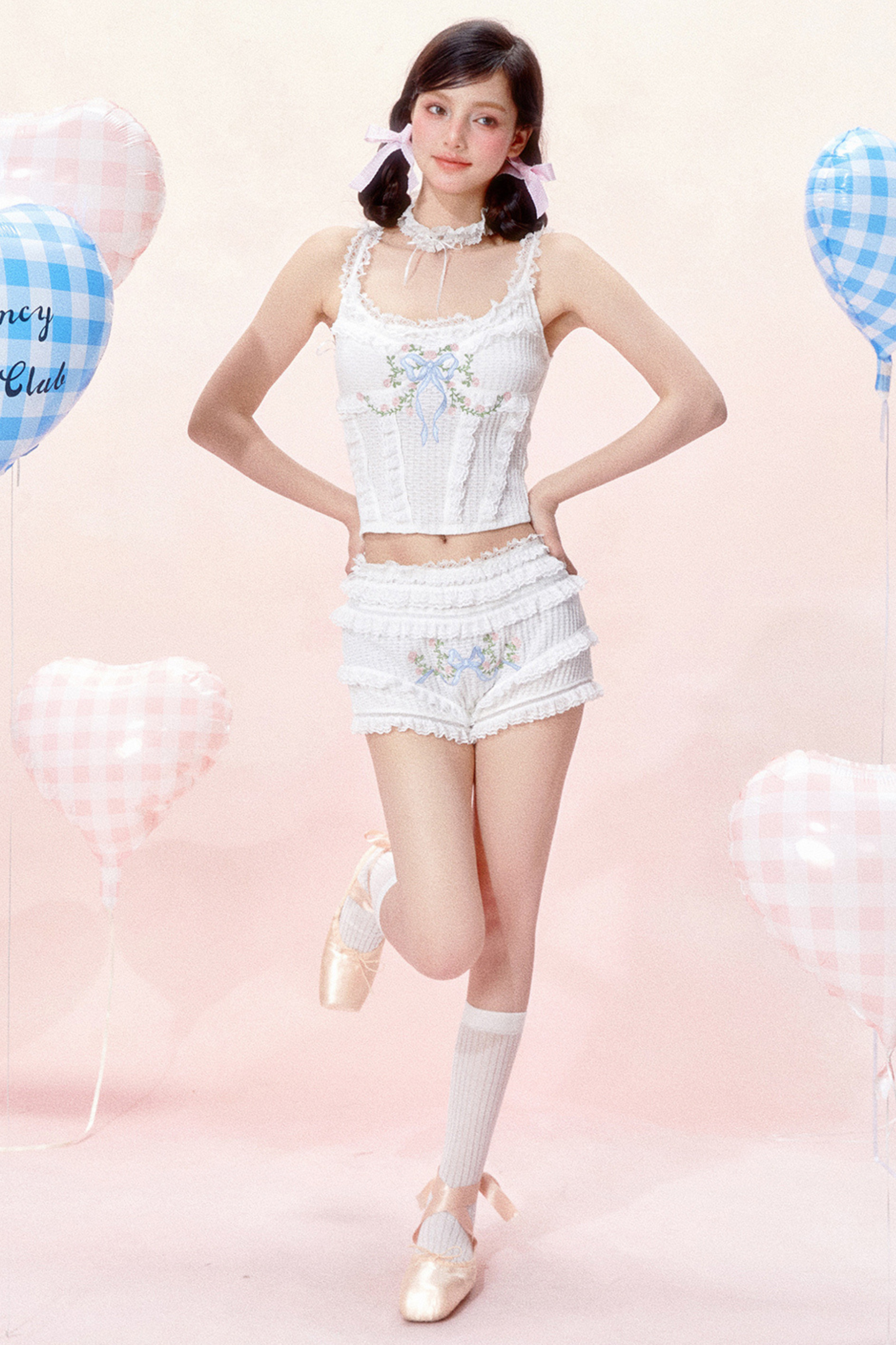 Design Top Corset Lace Sweet Bow