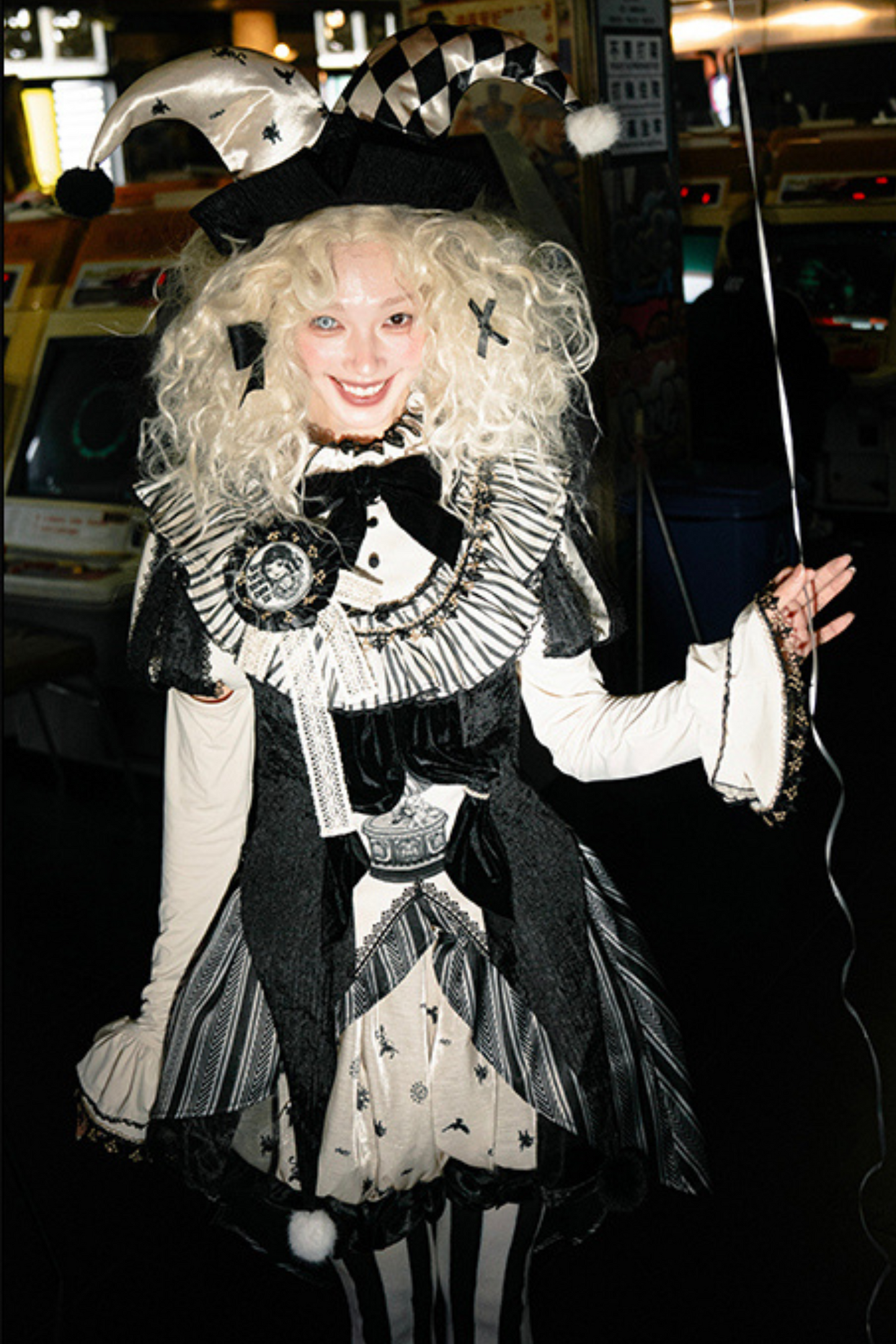 Seltsames Zirkus-Lolita-Set Pierrot Dark