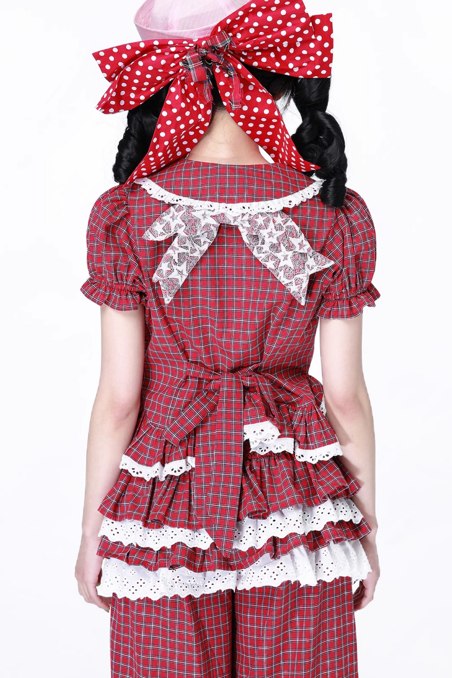 Top Sleeve Check Puff Retro