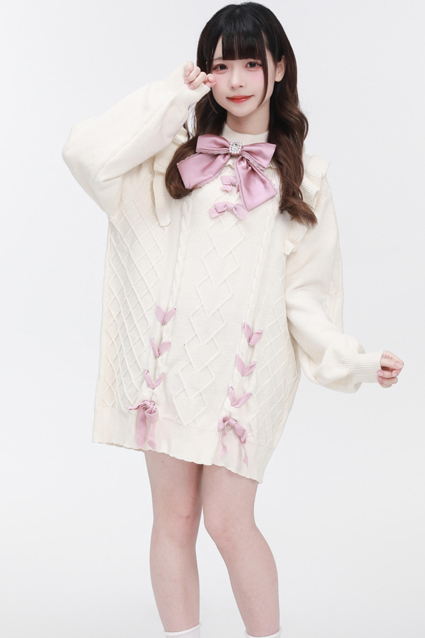 Sweater Dress Sleeve Flying Neck High