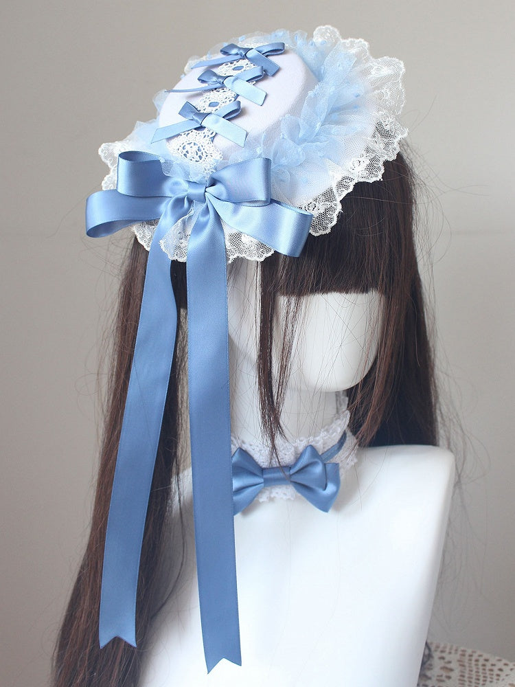 Spitze Blau Hut Bowknot Trim Mini Details Dusty