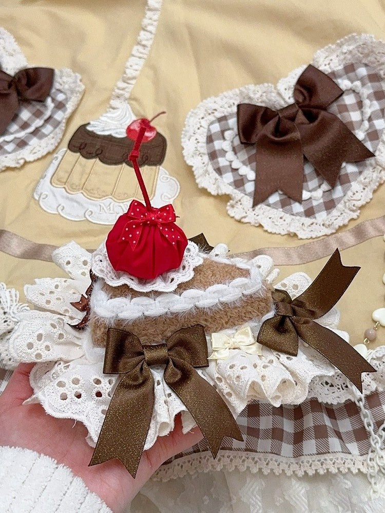 Cake Bowknot Trim 3 Color Cherry Options Lace Mini Details Hat