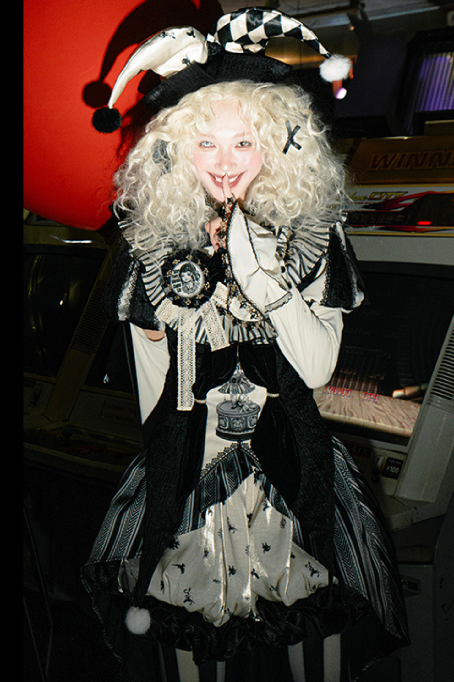 Seltsames Zirkus-Lolita-Set Pierrot Dark