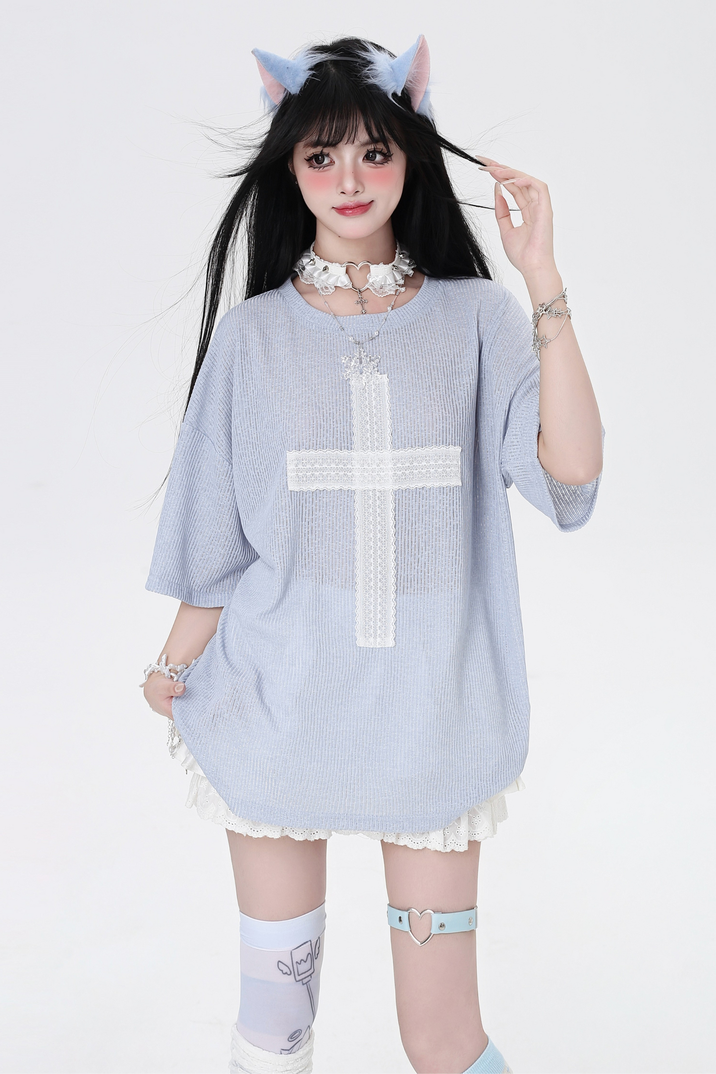 Cross Tops Patch Loose Subculture